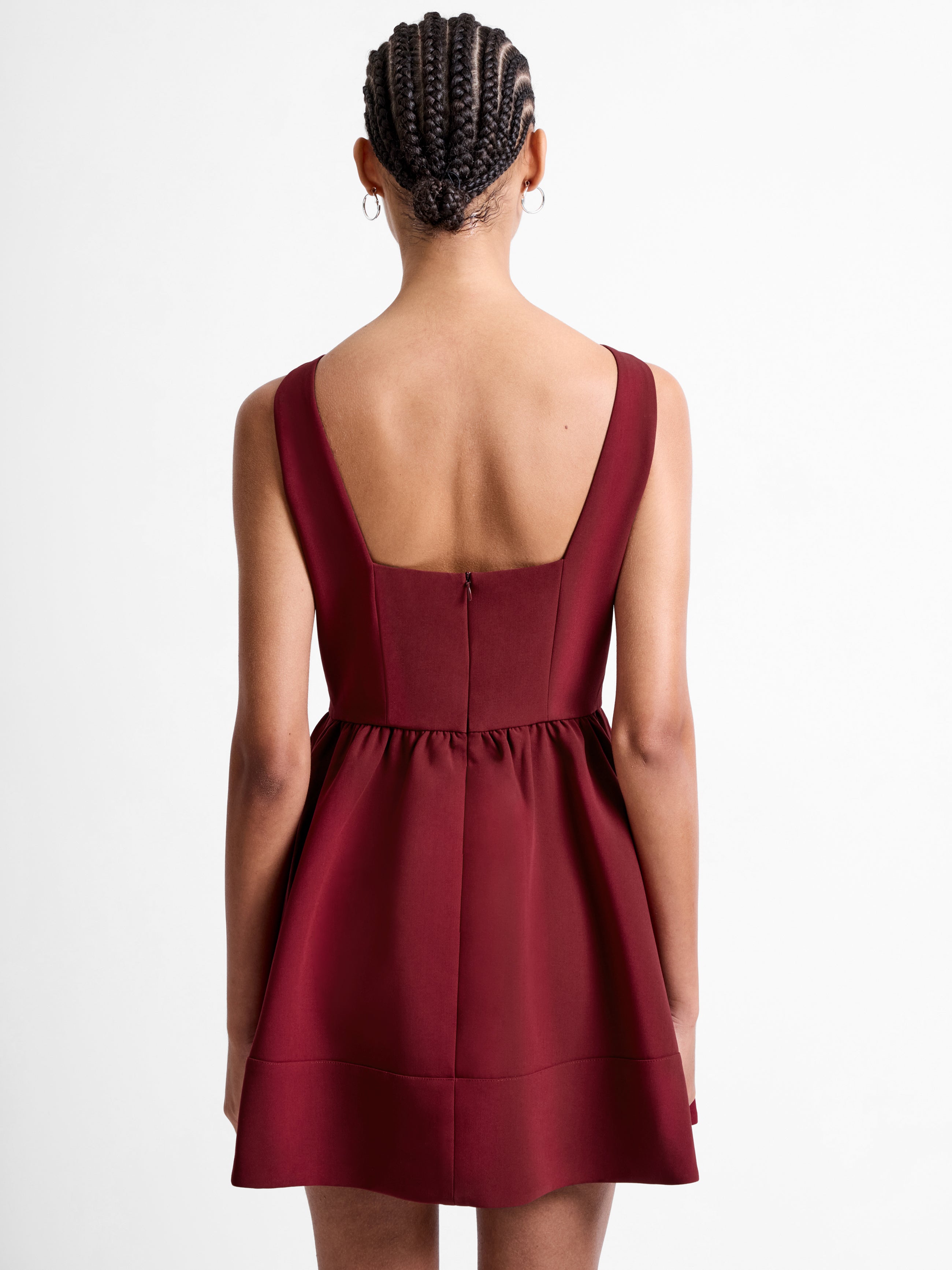 Azra Twill Low Back Mini Dress