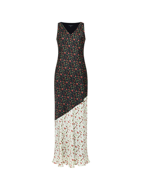 Julia Ditsy Bloom Two Tone Dress