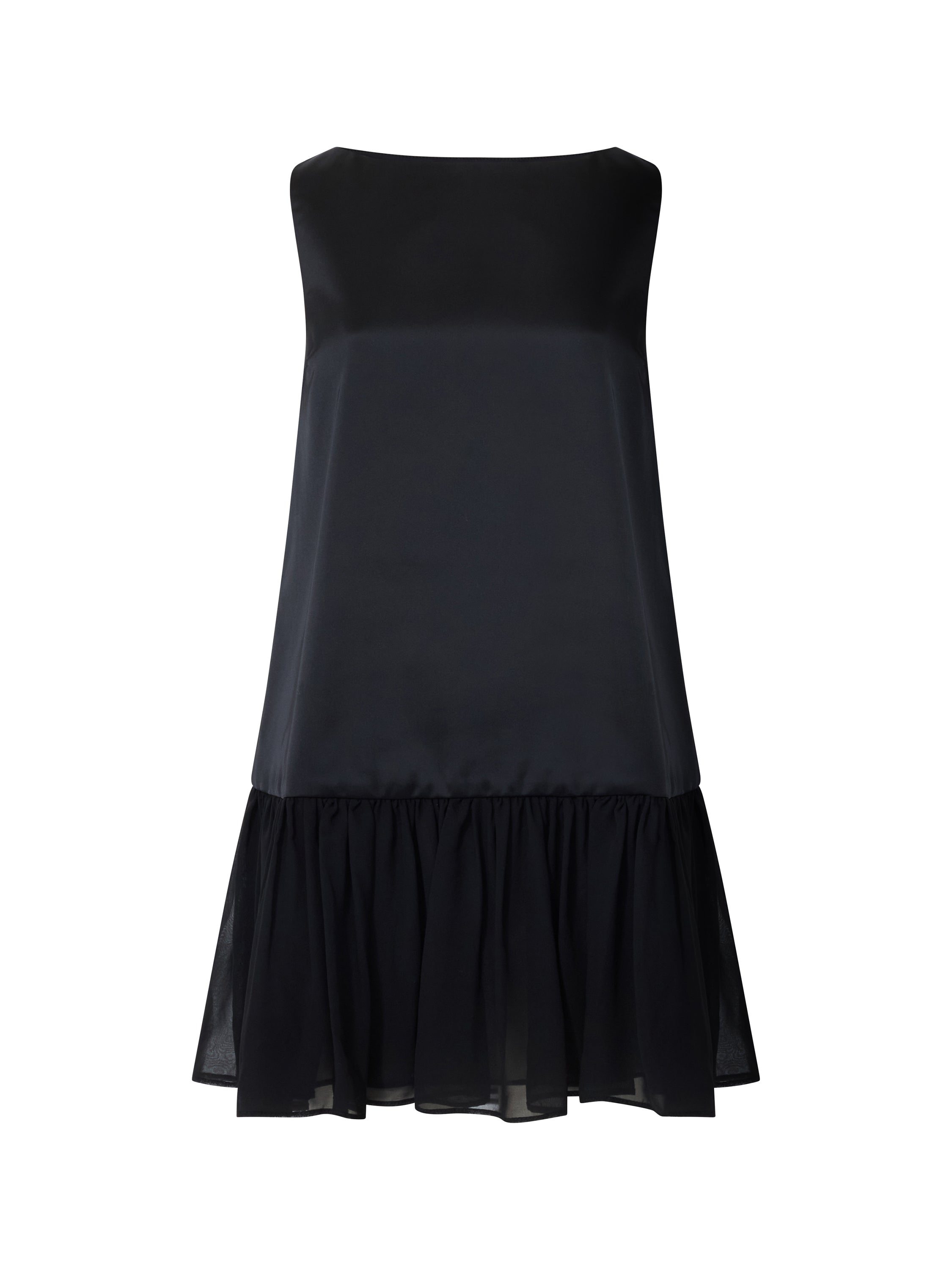 Marina Silky Ruched Hem Mini Dress
