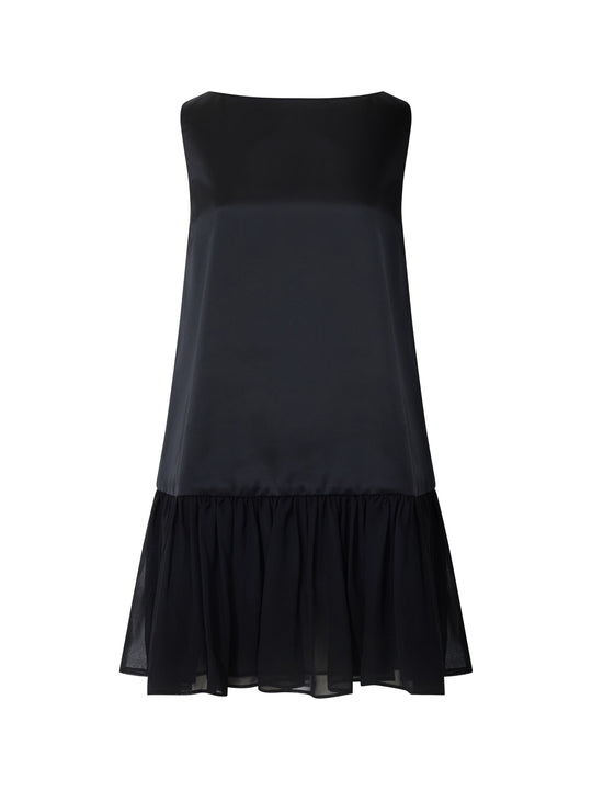 Marina Silky Ruched Hem Mini Dress