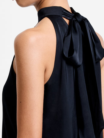 Ennis Eco Satin Babydoll Mini Dress