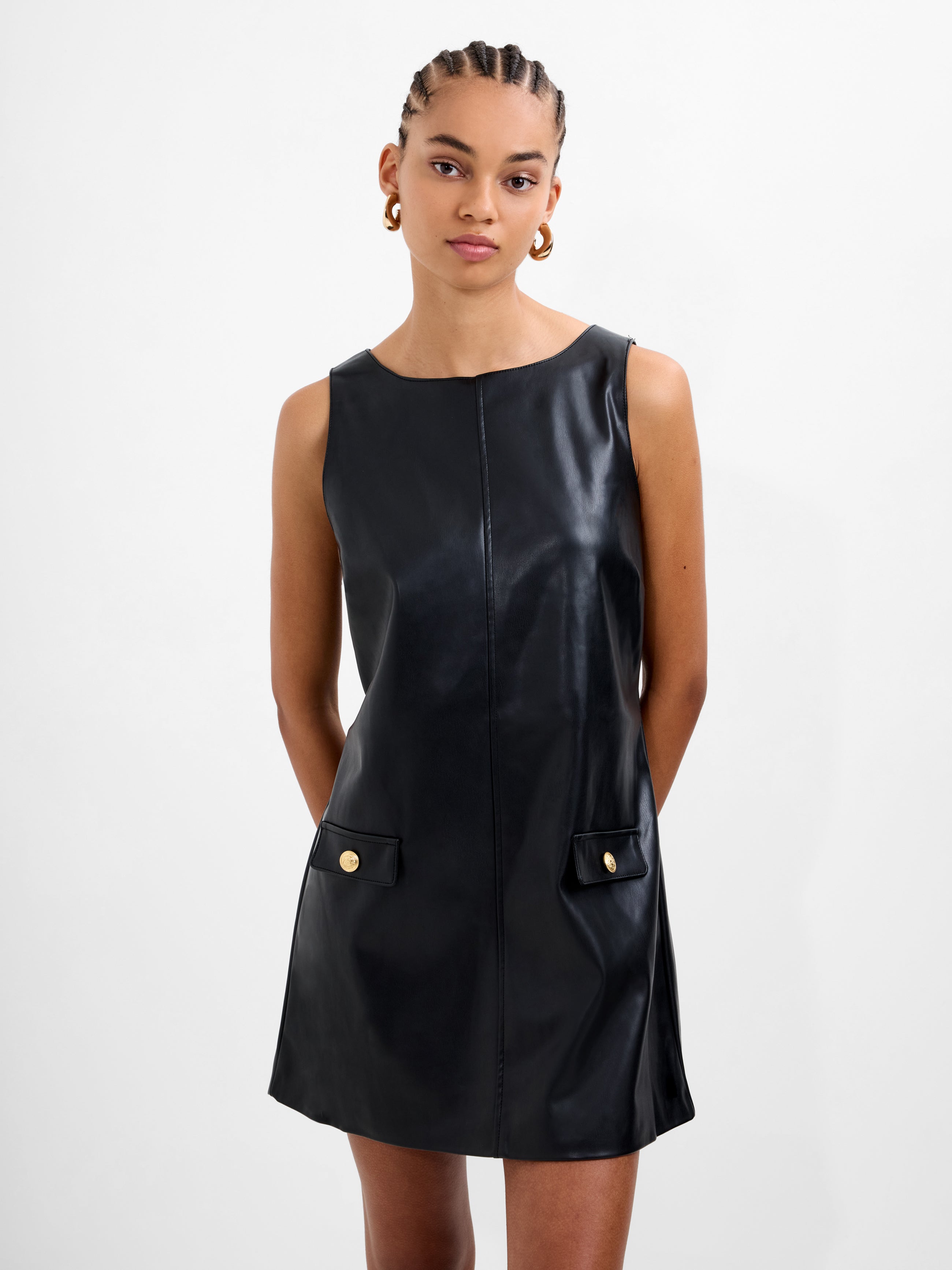 french connection faux leather dress Dessa Faux Leather Mini Dress