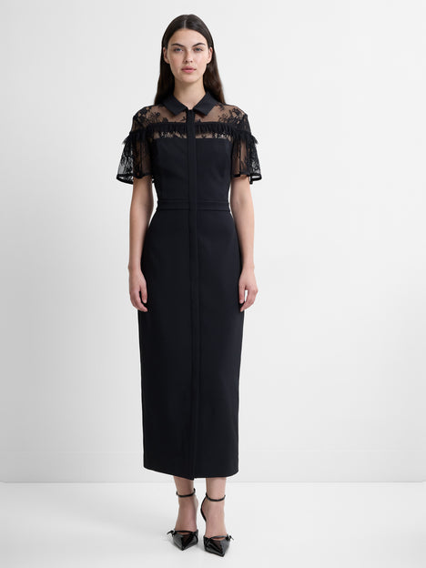Miles Lace Mix Shirt Dress
