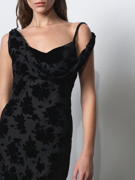 Kara Devore Twisted Midi Dress