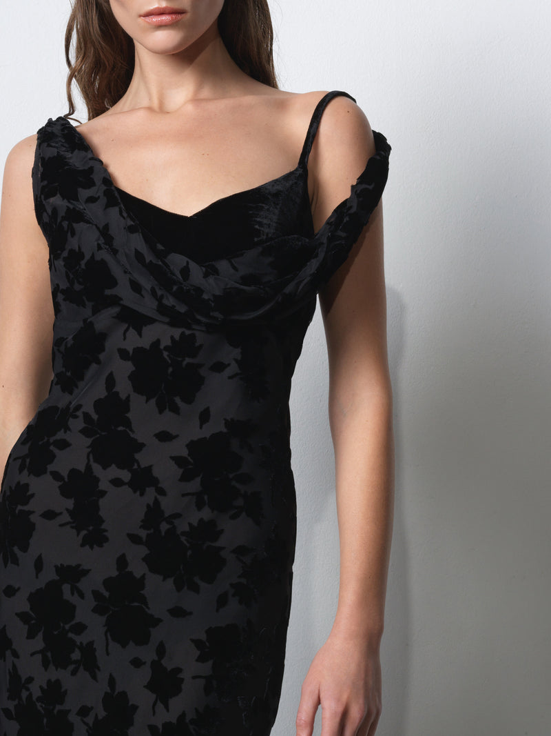 Kara Devore Twisted Midi Dress