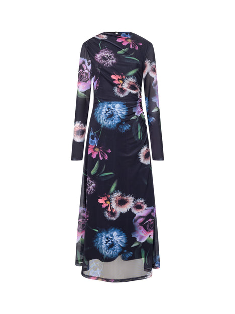 Tarissa Mesh Rose Long Sleeve Dress