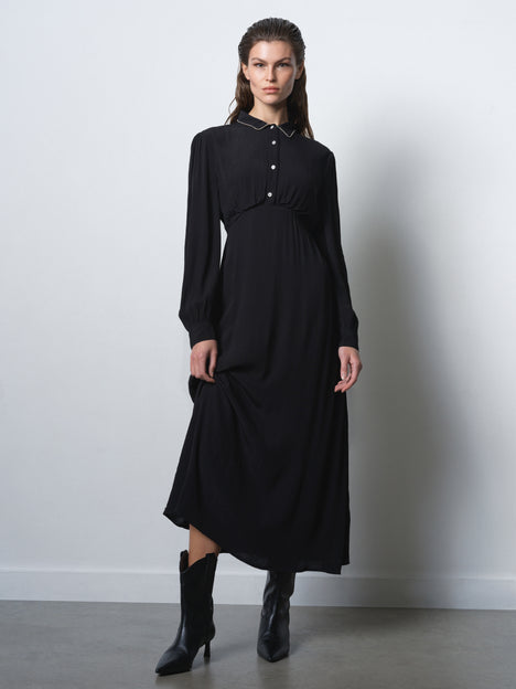 Lizzy Eco Diamante Collar Midi Dress