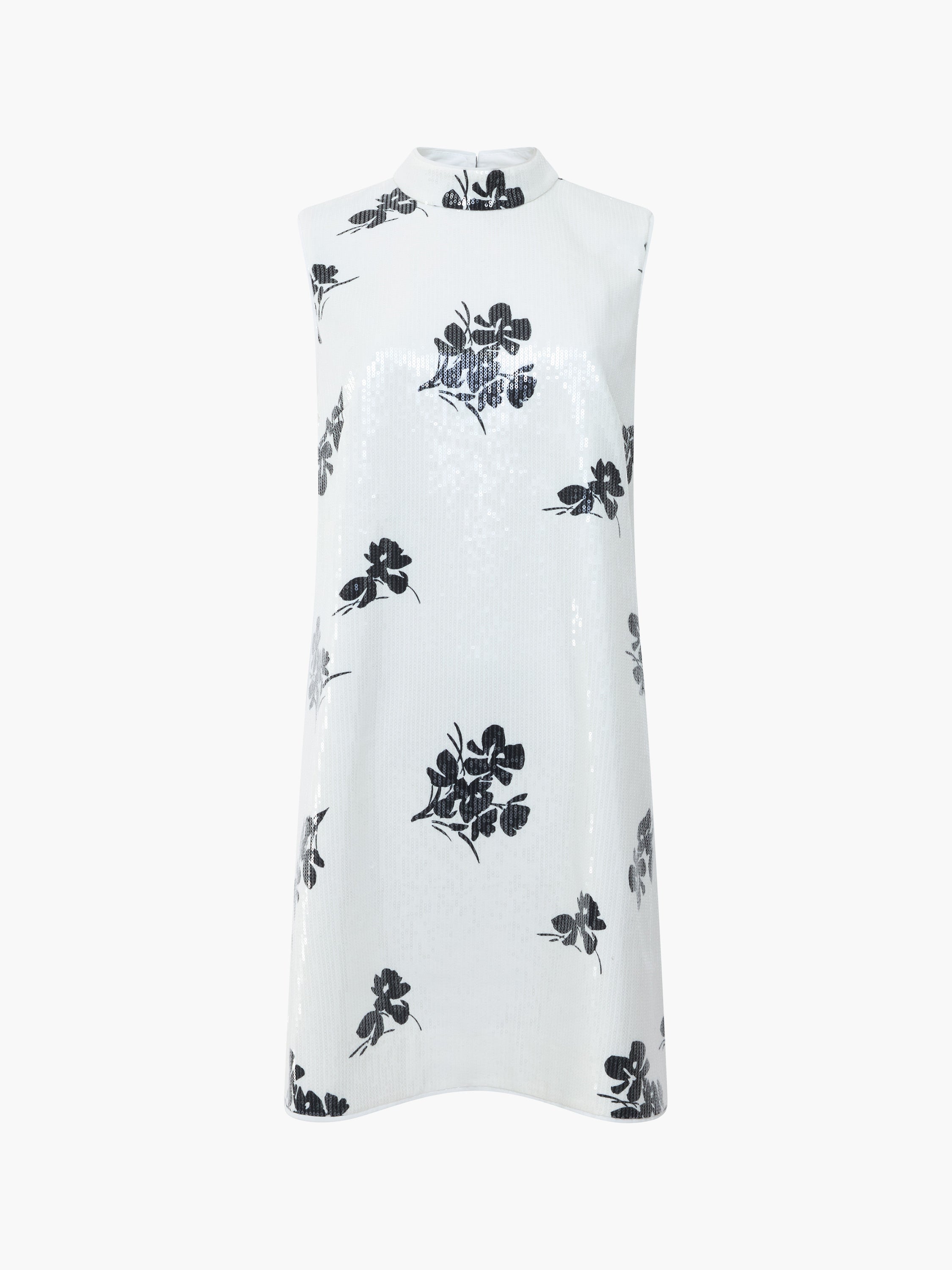 Madeline Floral Sequin Sleeveless Mini Dress