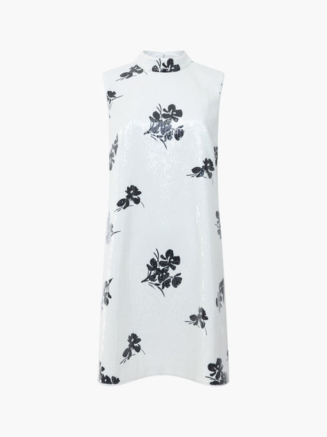 Madeline Floral Sequin Sleeveless Mini Dress