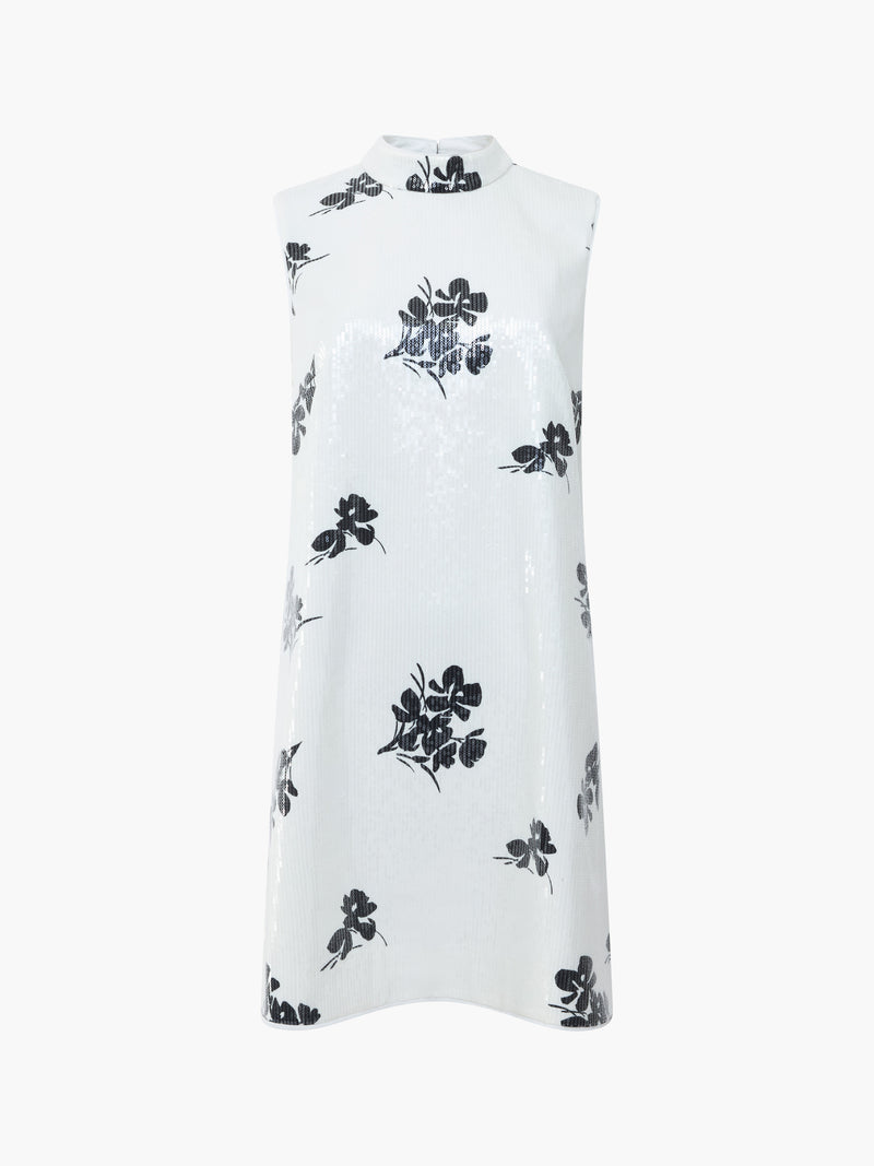 Madeline Floral Sequin Sleeveless Mini Dress