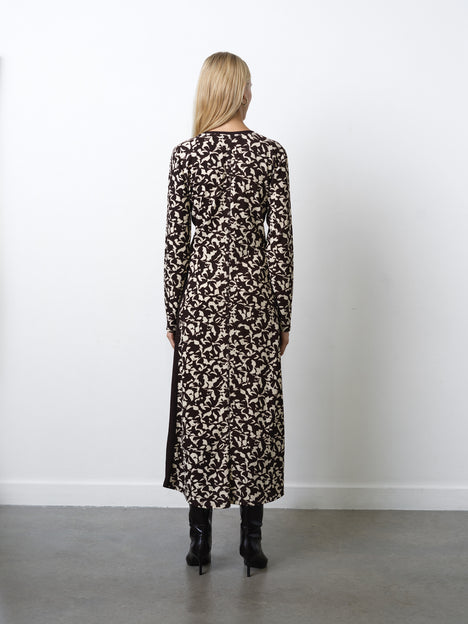 Kelly Print Jersey Long Sleeve Dress