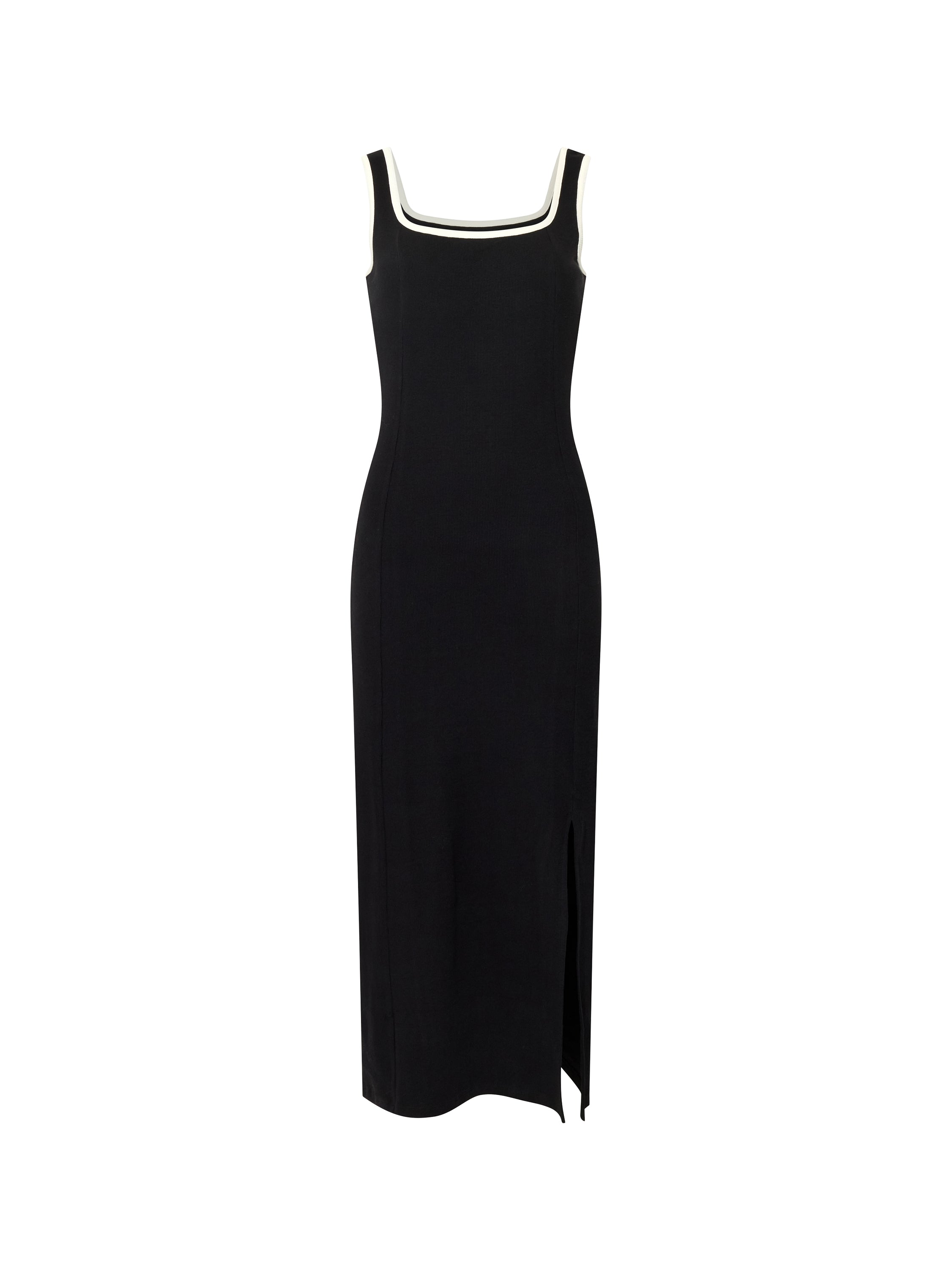 Square Neck Contrast Dress