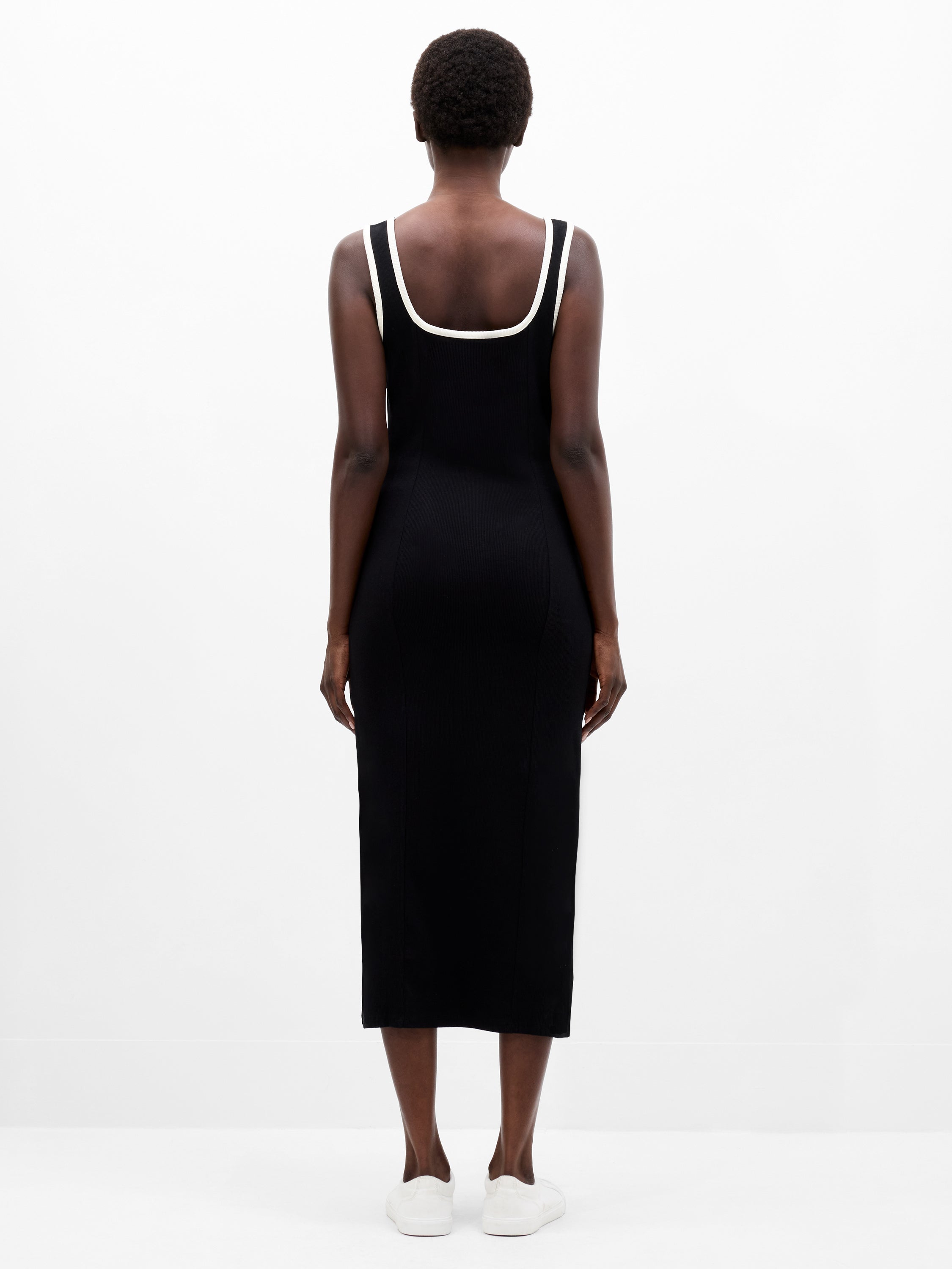 Square Neck Contrast Dress