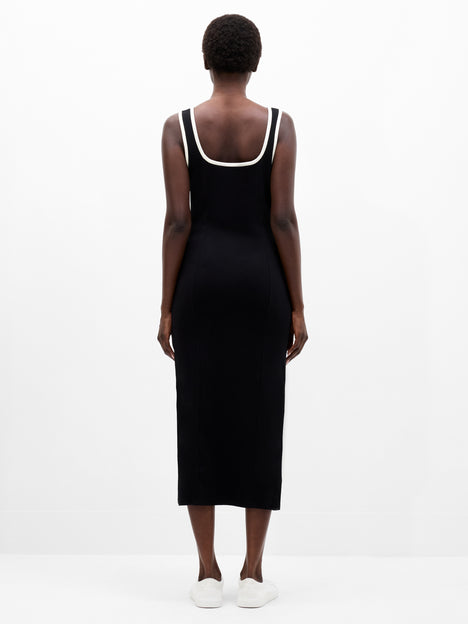 Square Neck Contrast Dress