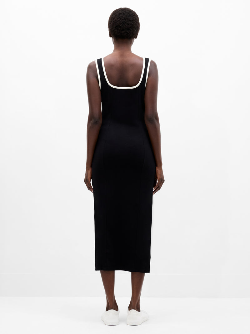 Square Neck Contrast Dress