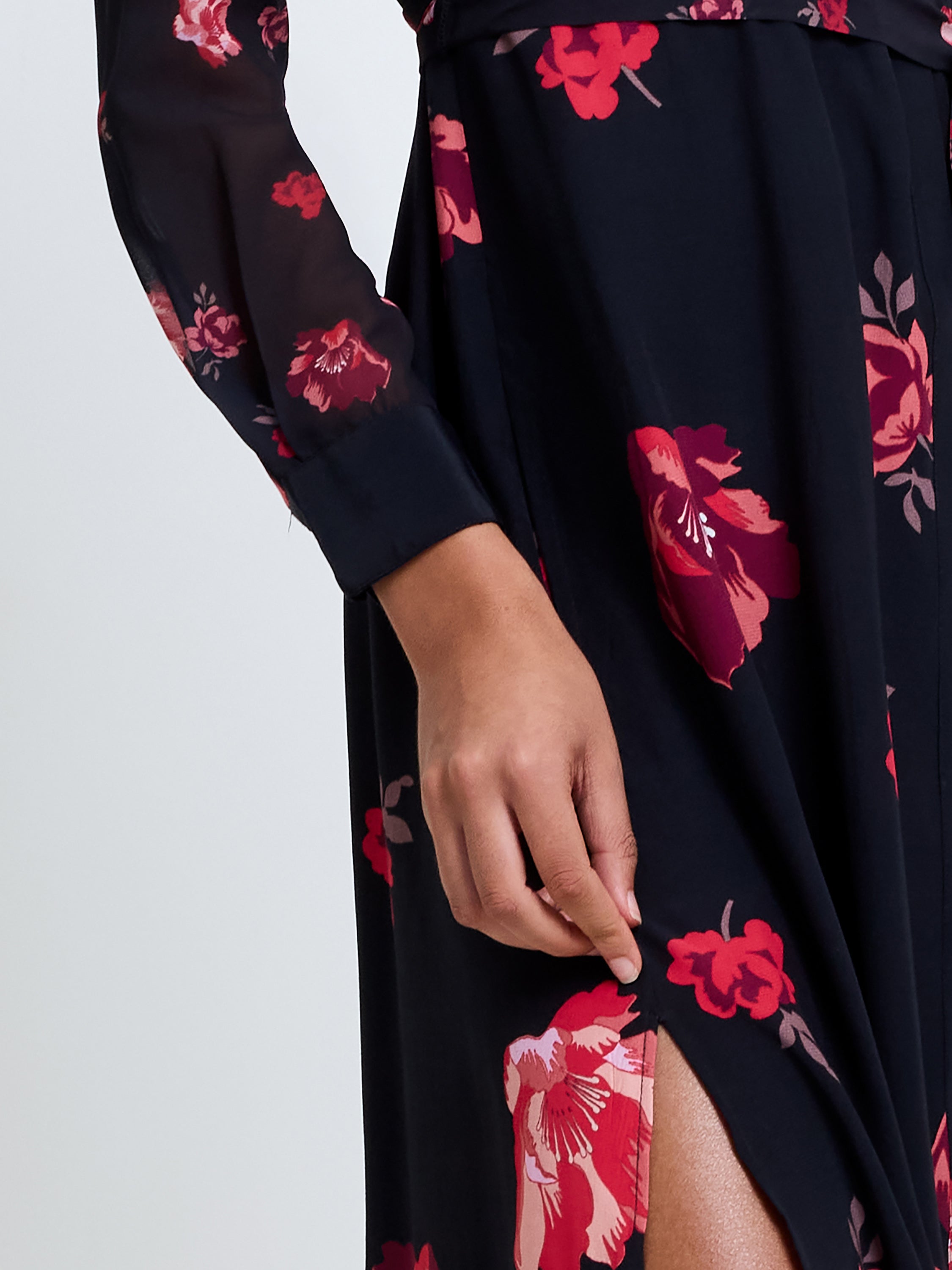 Ella Rose Shirt Dress Black Multi | French Connection UK