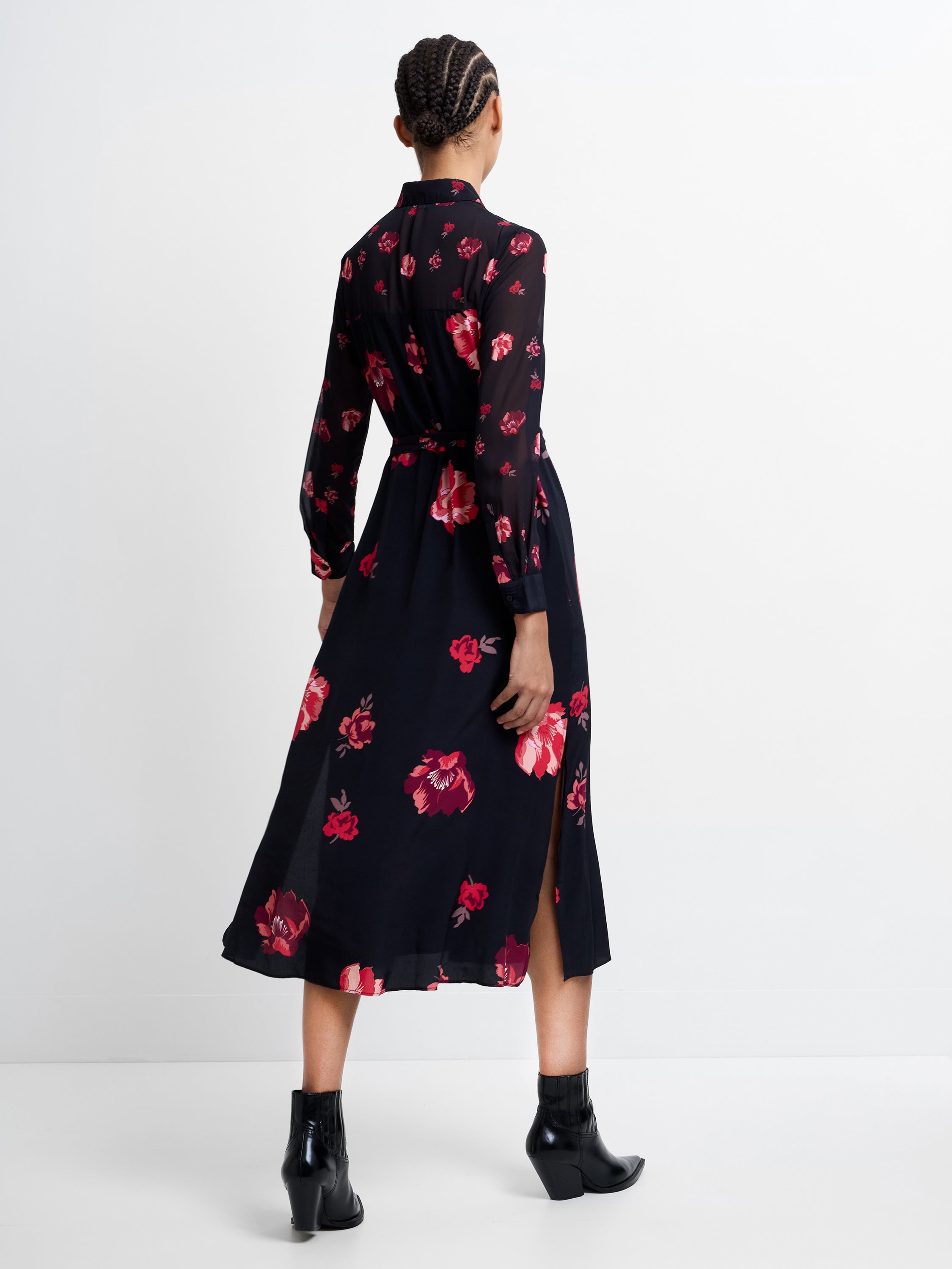 Ella Rose Shirt Dress Black Multi | French Connection UK