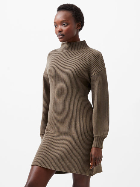 french connection babysoft rib button front long sleeve sweater dress Babysoft Rib Button Front Long Sleeve Sweater Dress (Women)