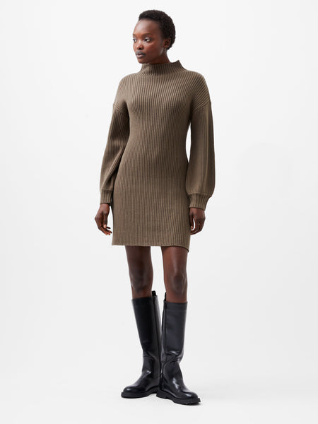 babysoft rib button front long sleeve sweater dress french connection Babysoft Rib Button Front Long Sleeve Sweater Dress (Women)