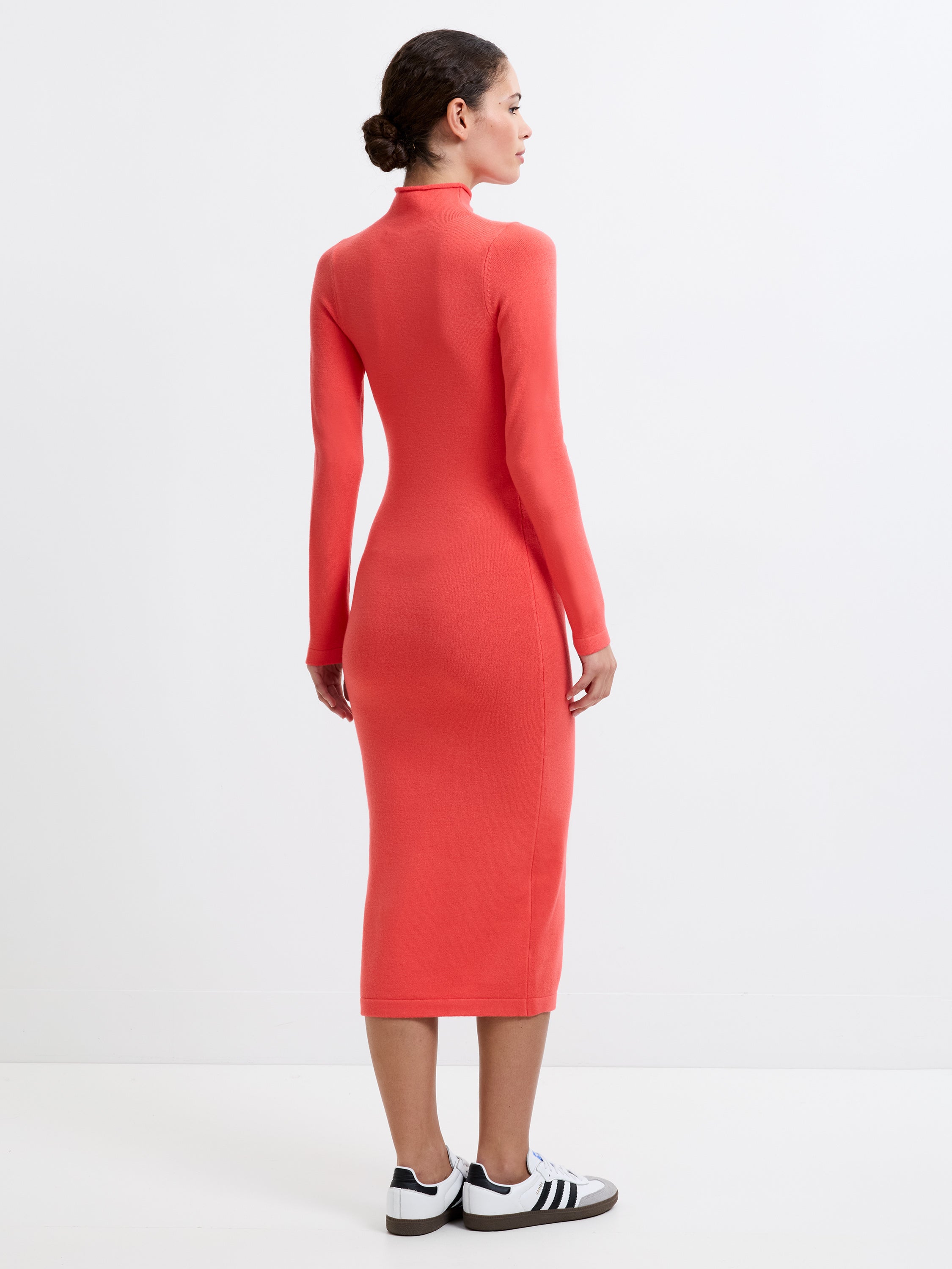 Babysoft Mock Neck Dress Cayenne Red | French Connection UK