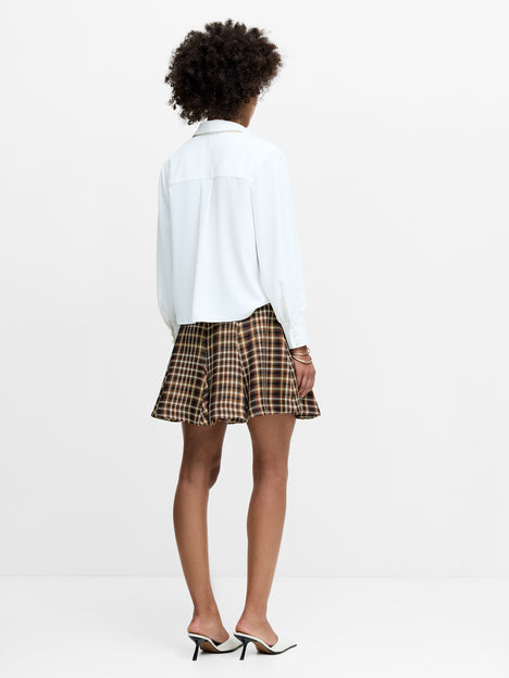 Arezzo White Pearl Trim Shirt