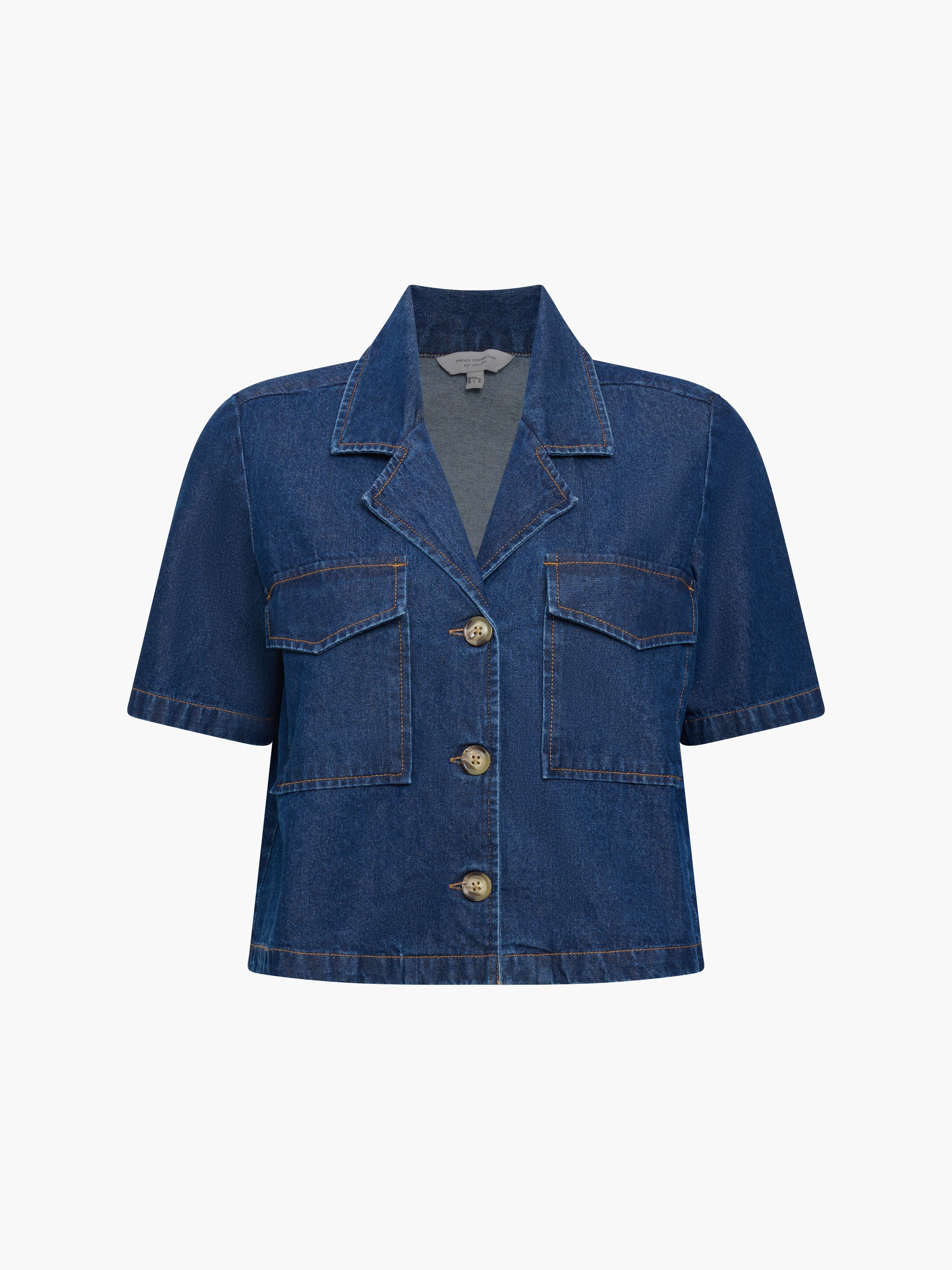 Archie Blue Denim Short Sleeve Shirt