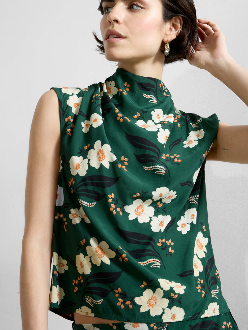 Rhian Eco Draped Sleeveless Top