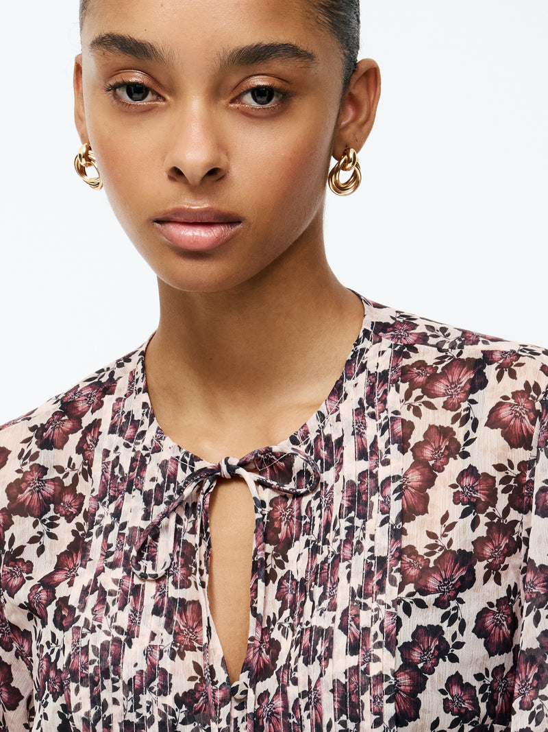 Elyse Hallie Crinkle Short Sleeve Top