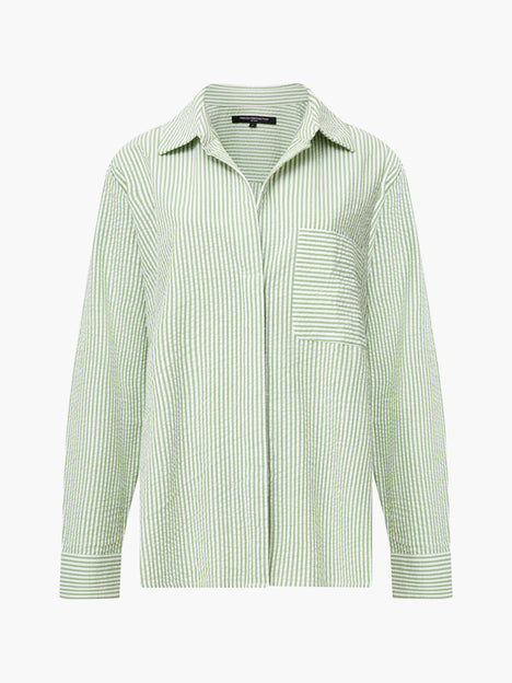 Seersucker Stripe Relaxed Shirt