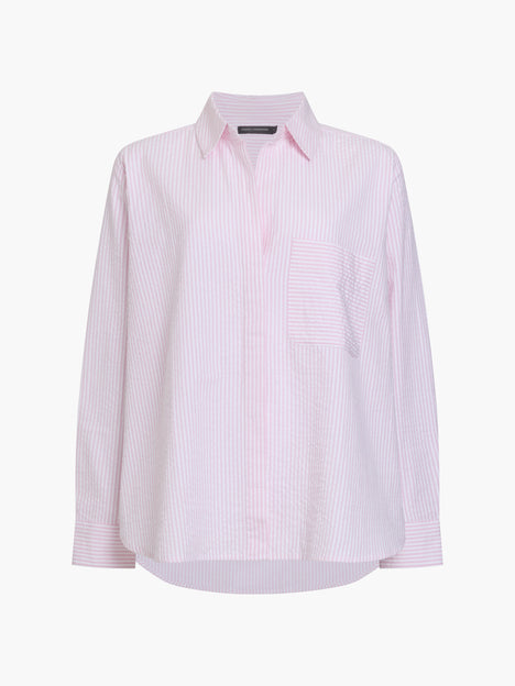 Seersucker Stripe Relaxed Shirt