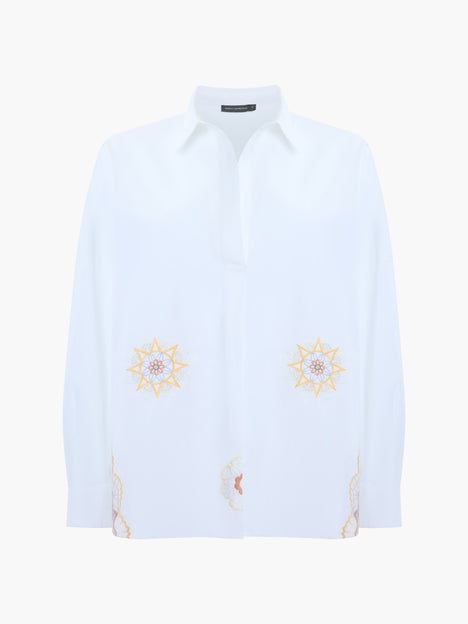 Rhodes Embroidered Poplin Shirt