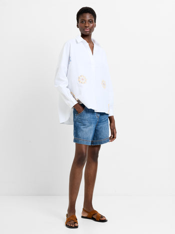 Rhodes Embroidered Poplin Shirt