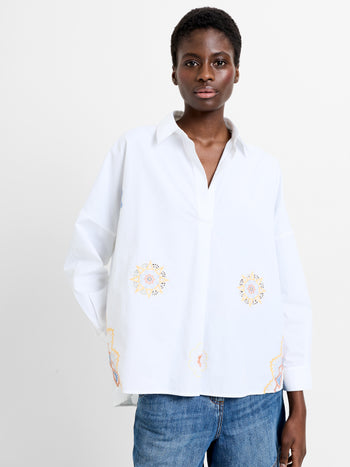 Rhodes Embroidered Poplin Shirt