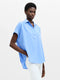 Crepe Light Cap Sleeve Popover Shirt