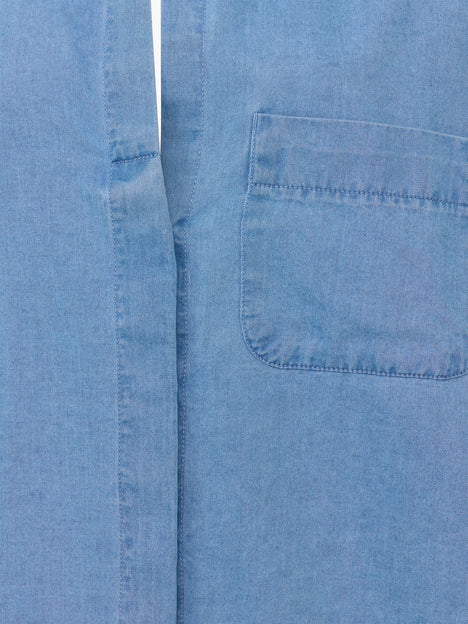 Chambray Denim Long Sleeve Shirt