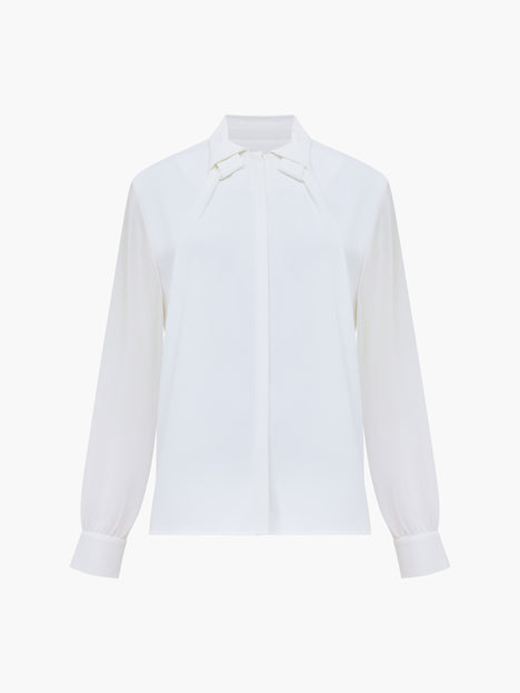 Arezzo Crepe Collar Detail Shirt