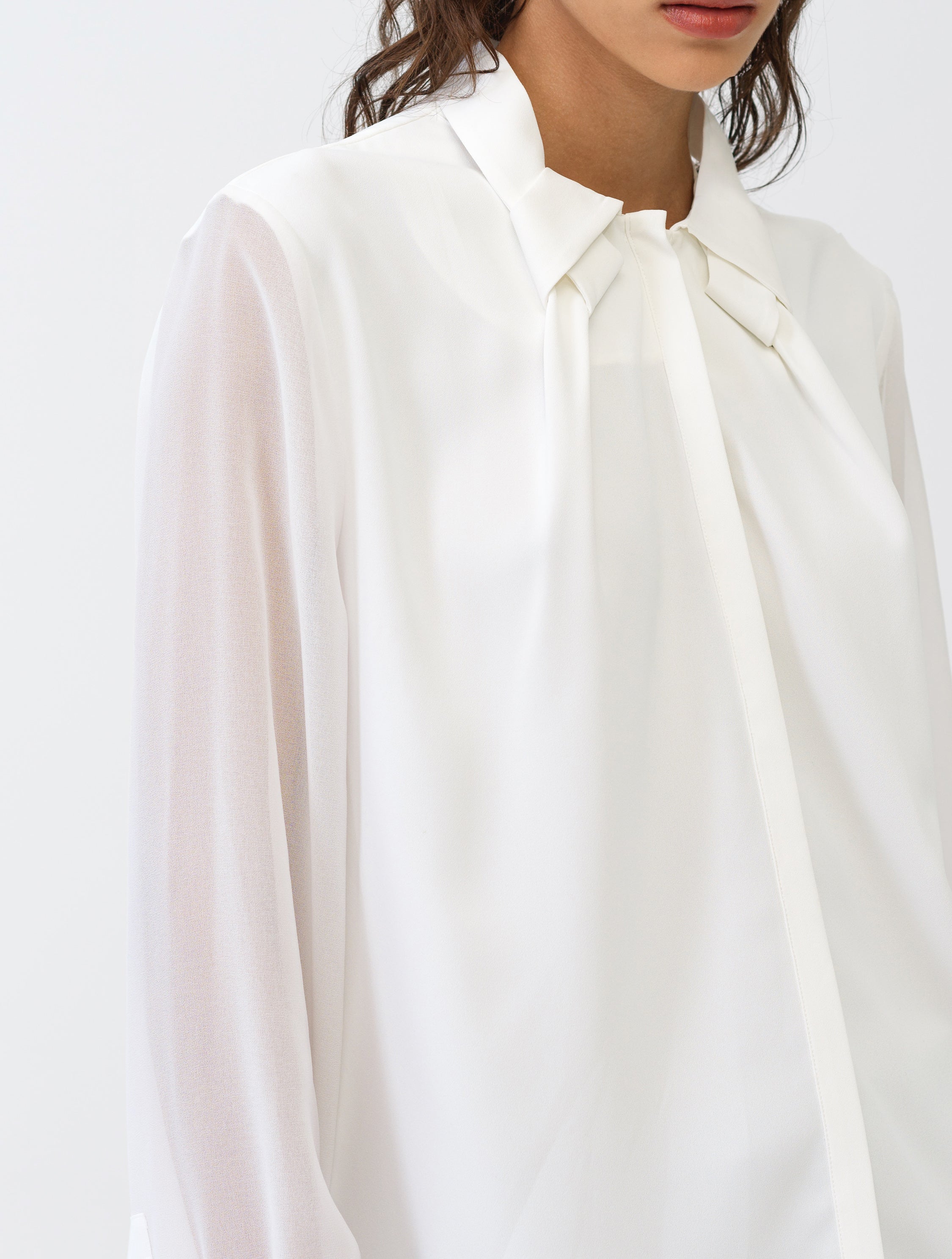 Arezzo Crepe Collar Detail Shirt