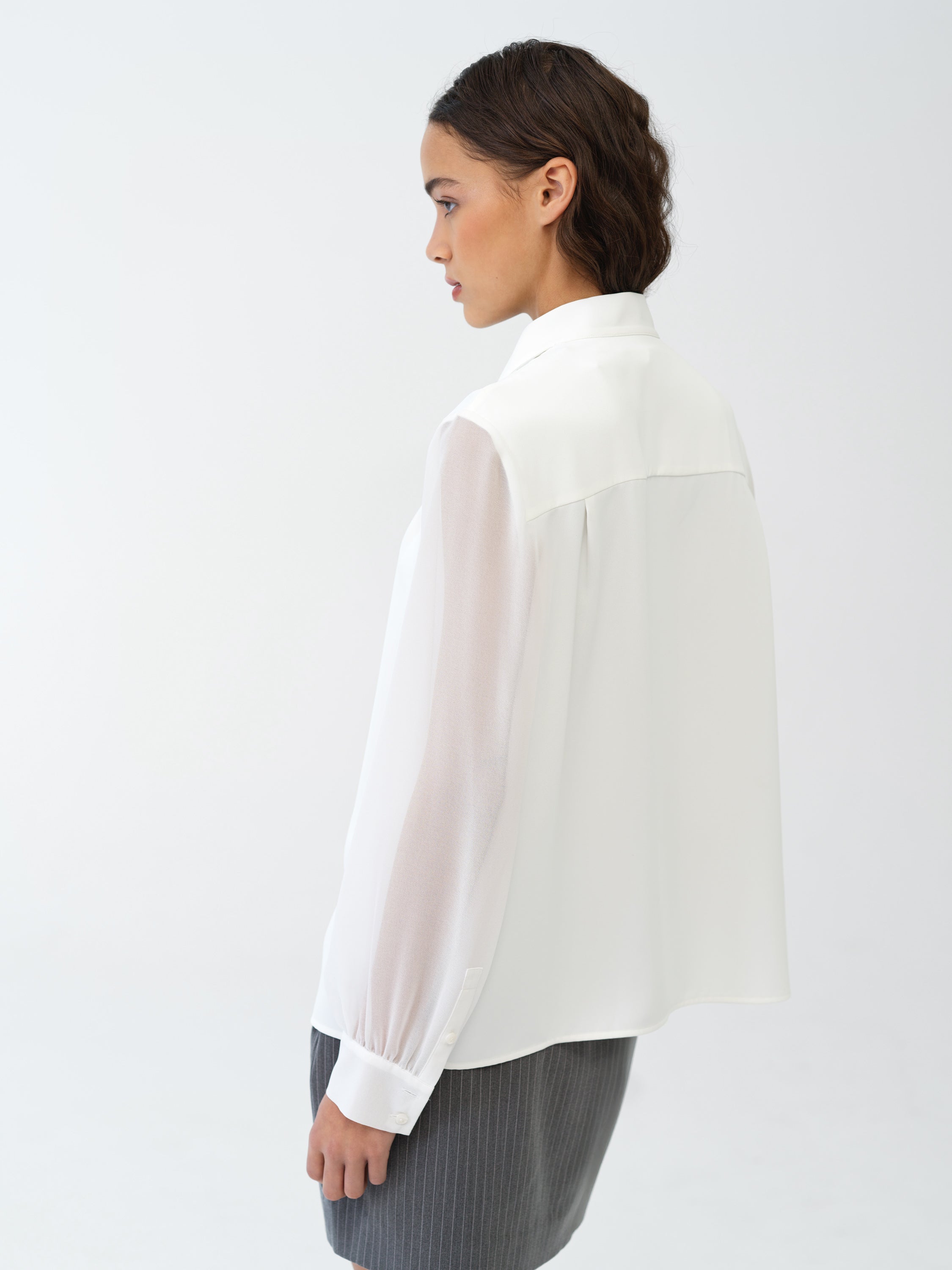Arezzo Crepe Collar Detail Shirt