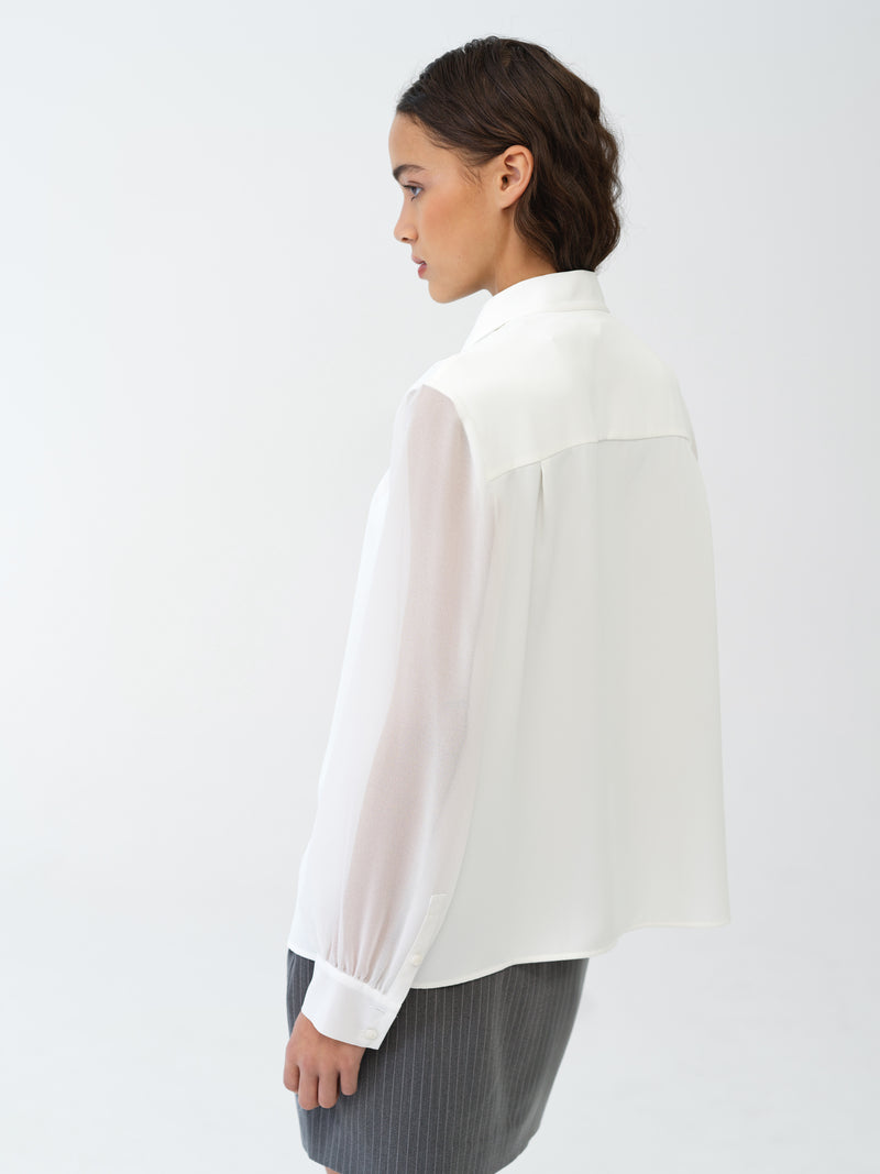 Arezzo Crepe Collar Detail Shirt
