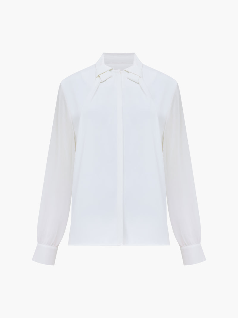 Arezzo Crepe Collar Detail Shirt