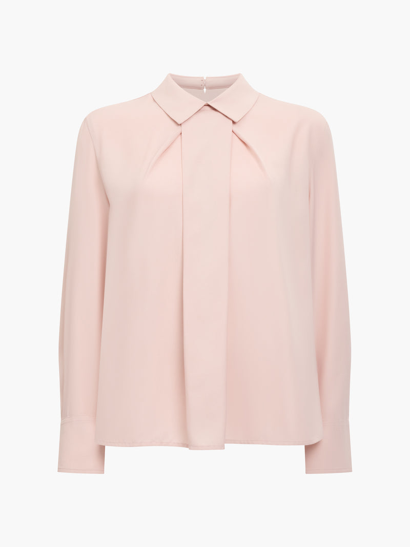 Mila Georgette Pleat Popover Shirt