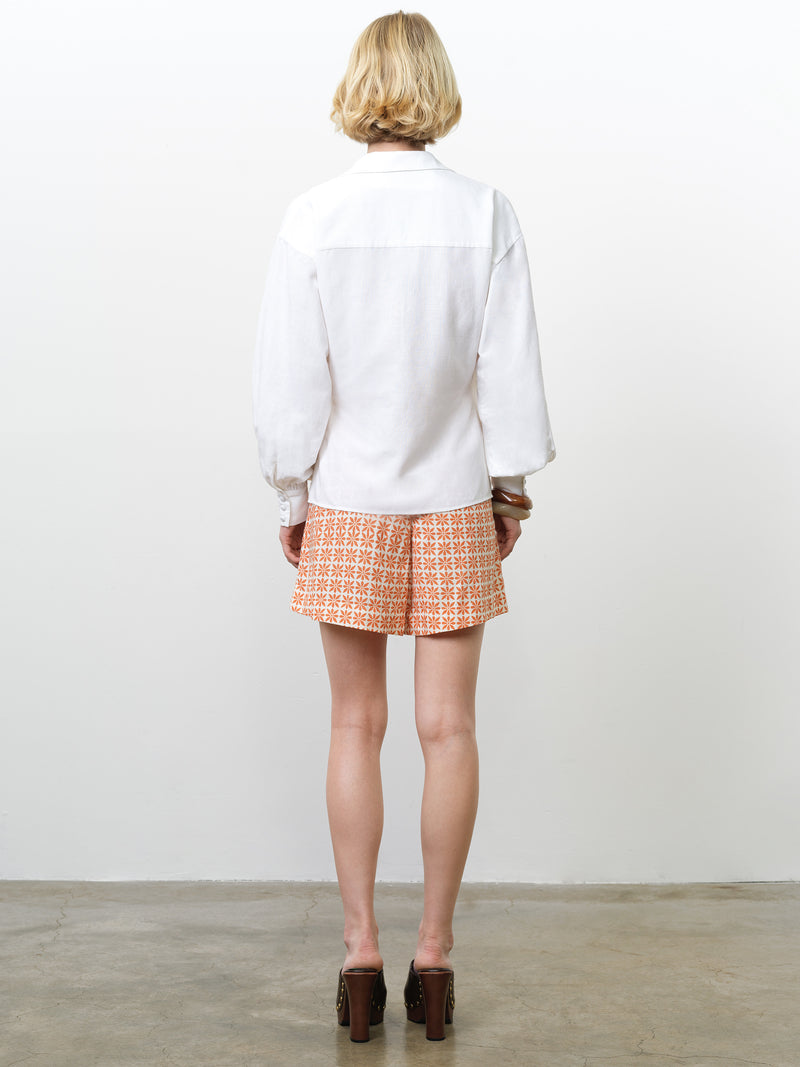 Ariette Linen Blend Wrap Over Shirt