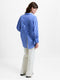 Cambria Cotton Striped Bow Detail Blue Shirt