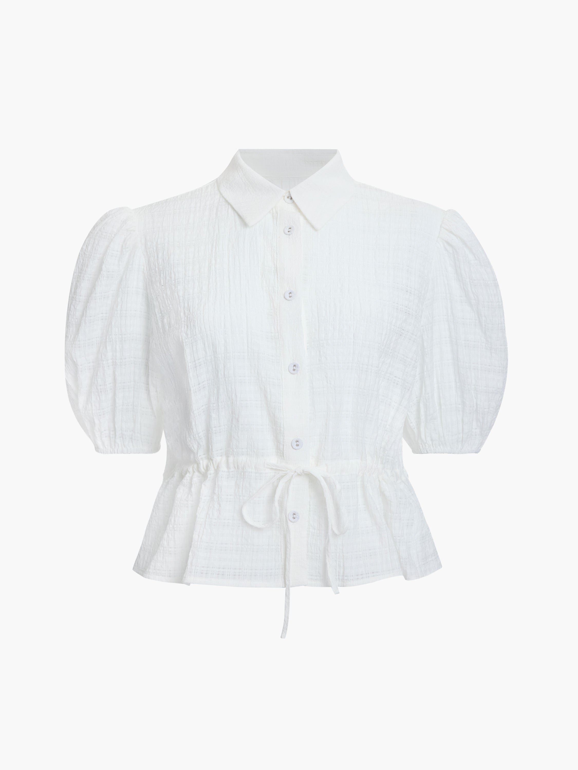 Shanaya Seersucker Drawstring Shirt