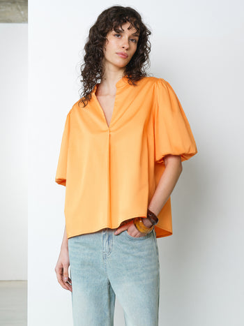 Sindey Cotton Puff Sleeve Popover Shirt