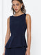 Alia Pinstripe Peplum Top