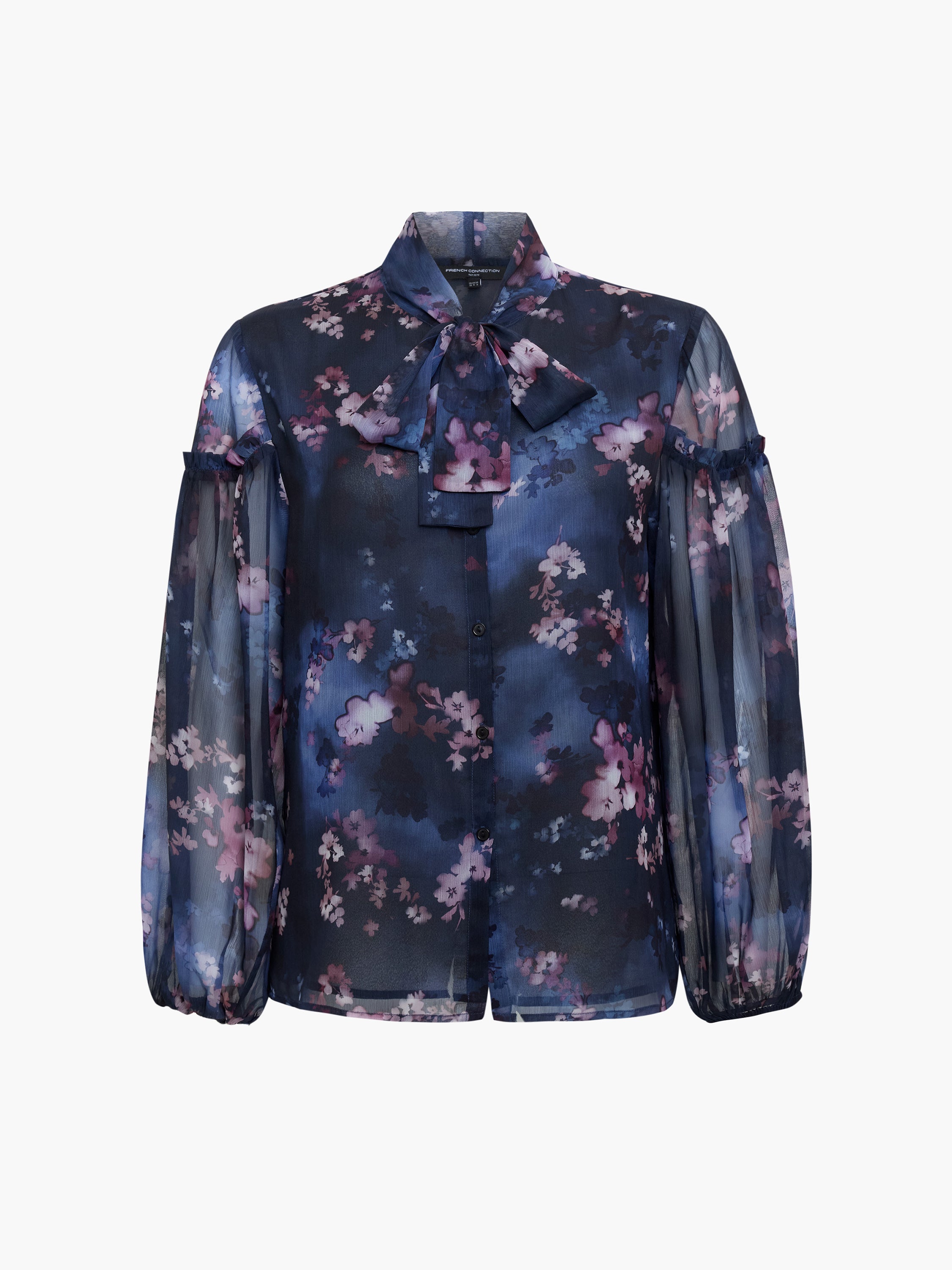 Clara Emina Sheer Bow Tie Shirt