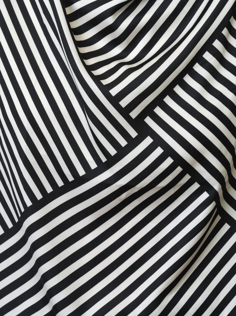 Striped Damasco Cowl Neck Tank Top