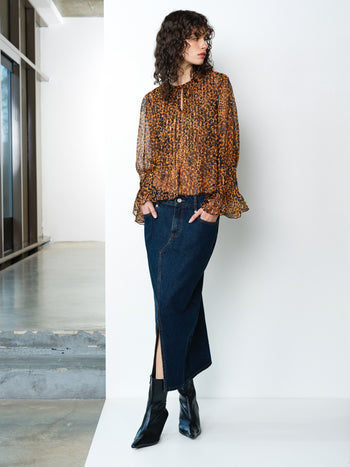 Lottie Emina Chiffon Peplum Blouse