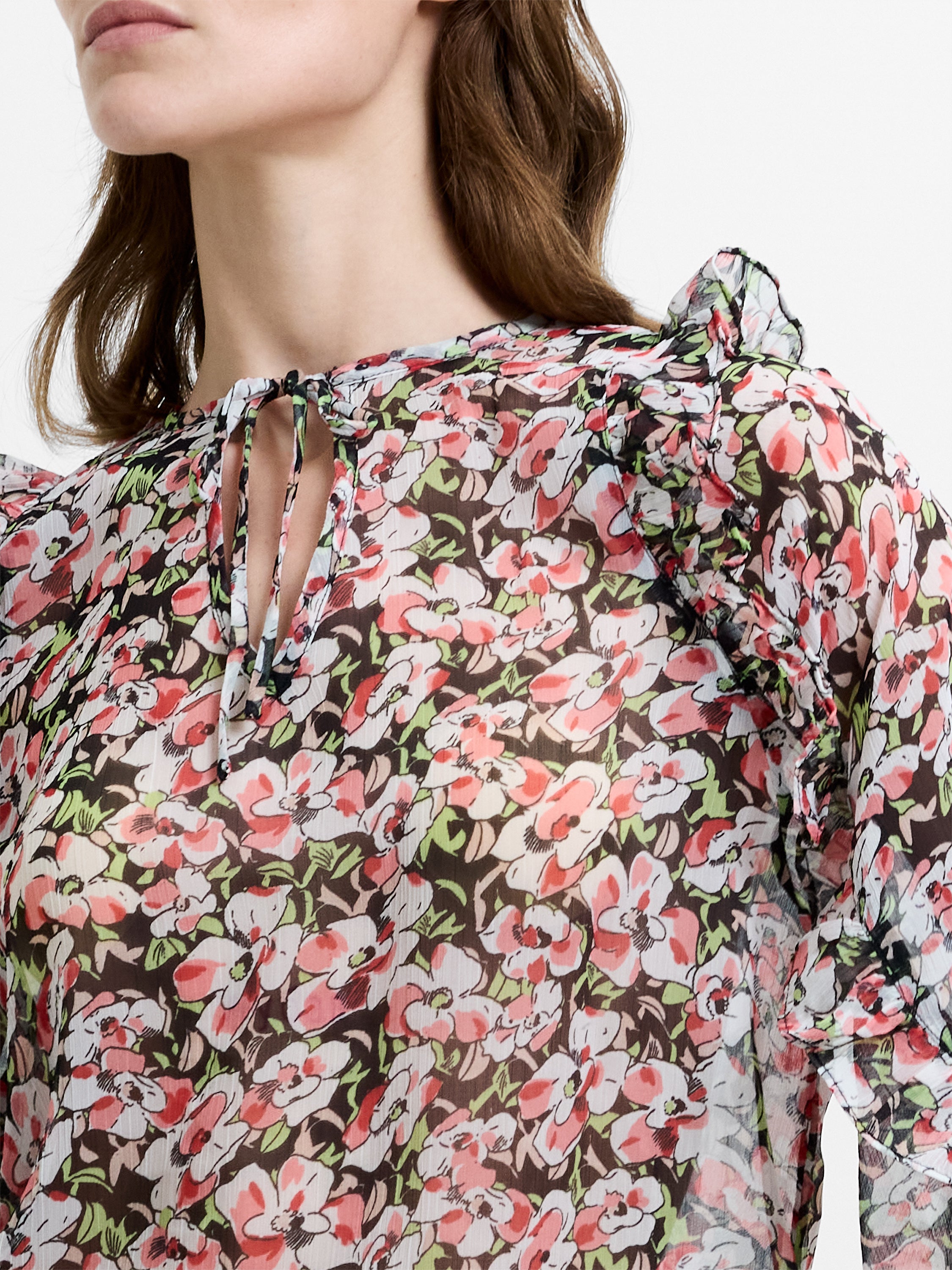 Molly Emina Ruffle Sleeve Top